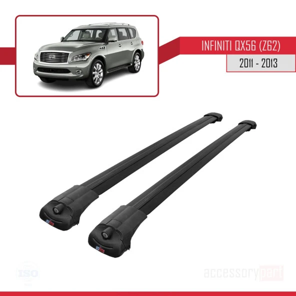 Infiniti QX56 Z62 2011-2013 Arası ile uyumlu ACE-1 Ara Atkı Tavan Barı SİYAH