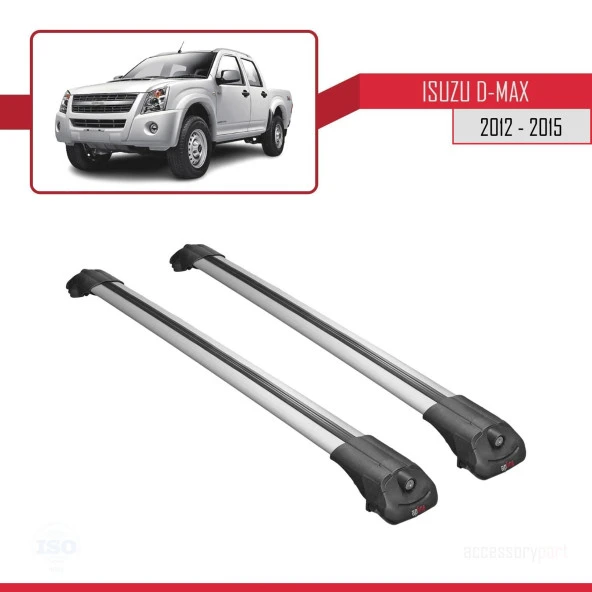 Isuzu D-Max 2012-2015 ile uyumlu ACE-1 Ara Atkı Tavan Barı GRİ - Resim 3
