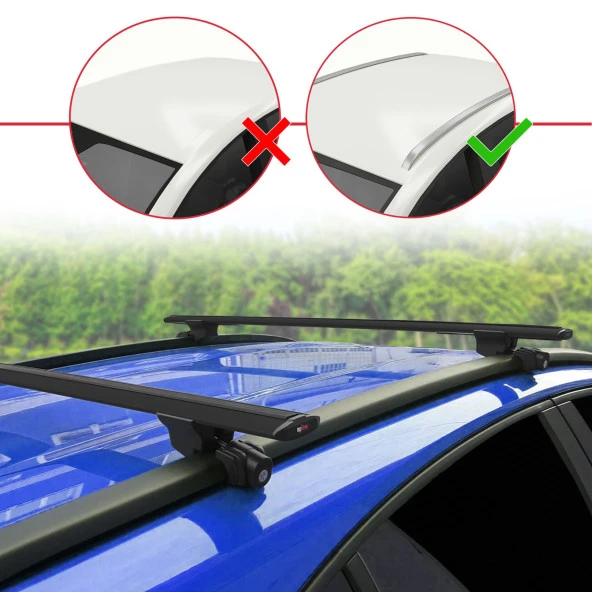 Jeep Cherokee (KJ) 2001-2008 Arası ile uyumlu HOOK Model Anahtar Kilitli Ara Atkı Tavan Barı SİYAH
