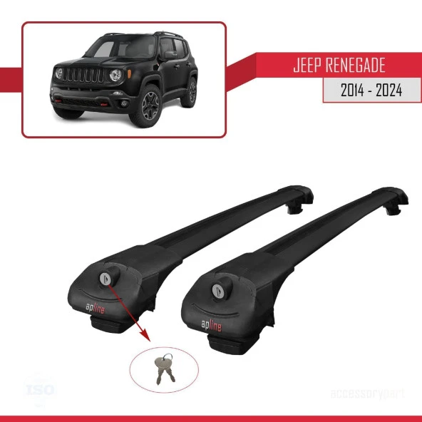 Jeep Renegade 2014 ve Sonrası ile uyumlu ACE-1 Ara Atkı Tavan Barı SİYAH - Resim 4