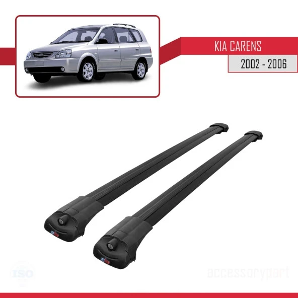 Kia Carens 2002-2006 Arası ile uyumlu ACE-1 Ara Atkı Tavan Barı SİYAH - Resim 3