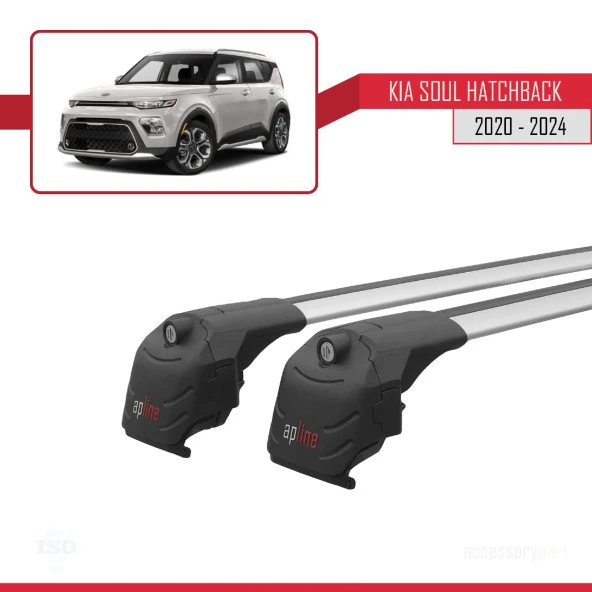 Kia Soul (SK3) 2020 ve Sonrası ile uyumlu ACE-2 Ara Atkı Tavan Barı GRİ - Resim 3