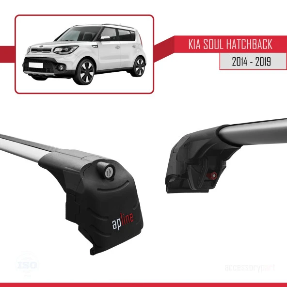 Kia Soul (PS) 2014-2019 Arası ile uyumlu ACE-2 Ara Atkı Tavan Barı GRİ - Resim 4