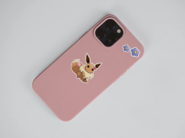 Eeve Pokemon Sticker Set *Parlak Kağıt* 2 ADET - 3