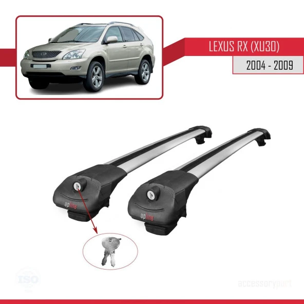 Lexus RX (XU30) 2004-2009 Arası ile uyumlu ACE-1 Ara Atkı Tavan Barı GRİ - Resim 4
