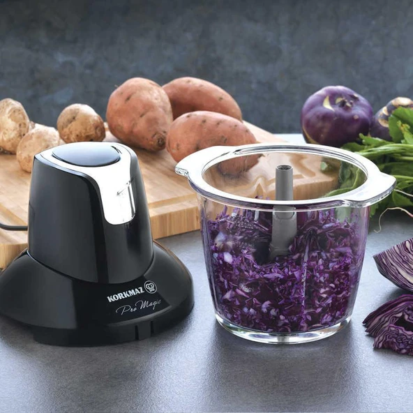 KORKMAZ PRO MAGIC 4 BICAKLI DOĞRAYICI SİYAH/KROM - 2