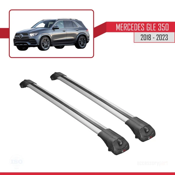 Mercedes GLE (V167) 2018 Sonrası ile uyumlu ACE-1 Ara Atkı Tavan Barı GRİ - Resim 3