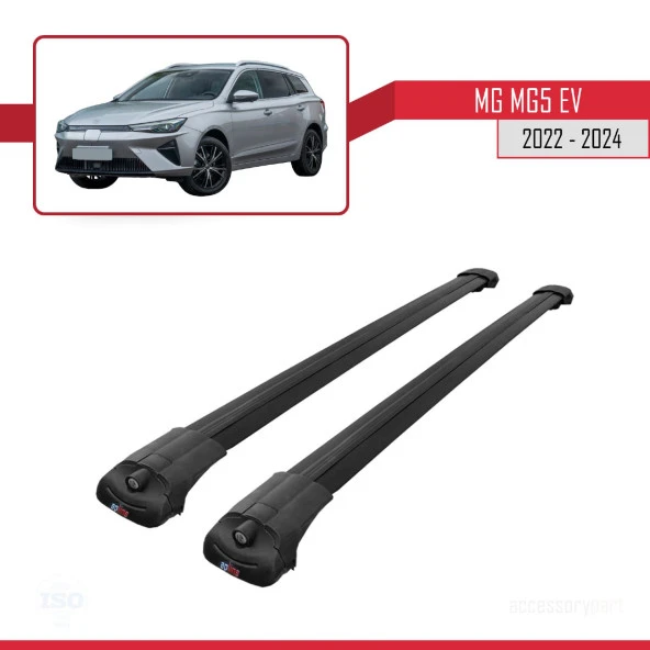 MG MG5 EV 2022 ve sonrası ile uyumlu ACE-1 Ara Atkı Tavan Barı SİYAH - Resim 3