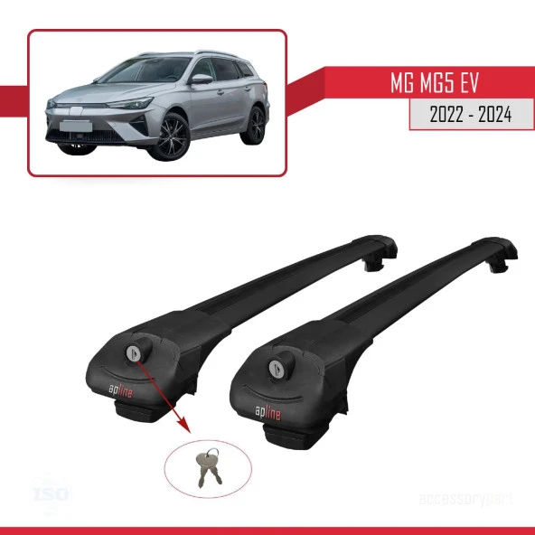 MG MG5 EV 2022 ve sonrası ile uyumlu ACE-1 Ara Atkı Tavan Barı SİYAH - Resim 4