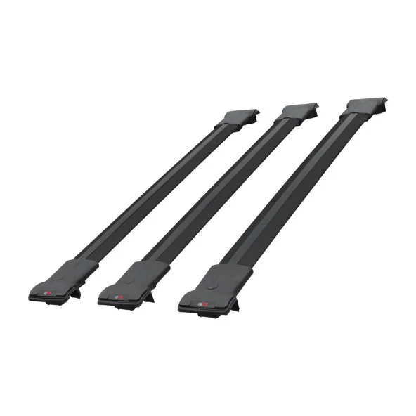 Mitsubishi ASX 2010-2023 Arası ile Uyumlu FLY Model Ara Atkı Tavan Barı SİYAH 3 ADET BAR
