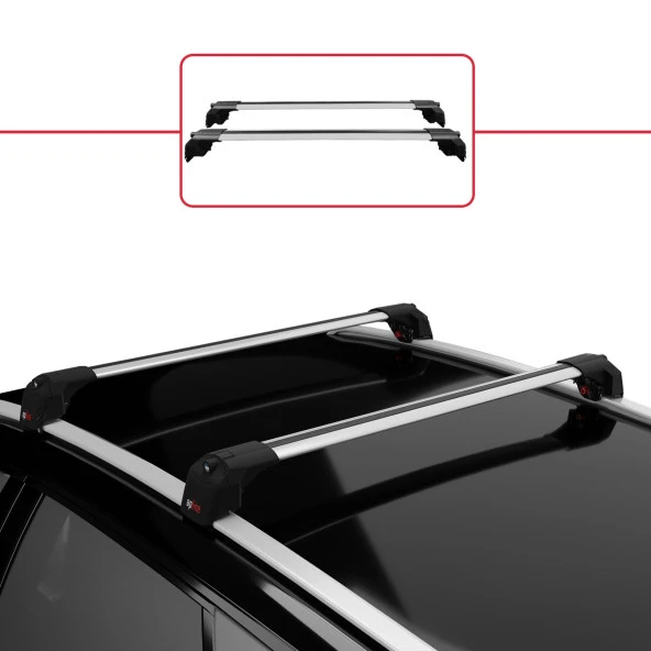Mitsubishi ASX / RVR (MK3) 2010-2023 Arası ile uyumlu ACE-2 Ara Atkı Tavan Barı GRİ - 2