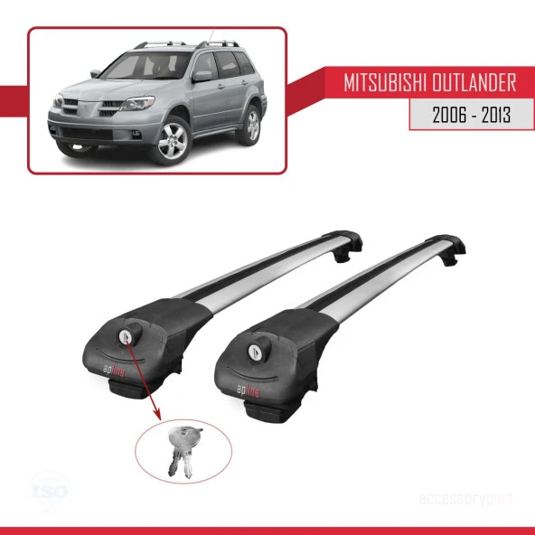 Mitsubishi Outlander 2006-2013 Arası ile uyumlu ACE-1 Ara Atkı Tavan Barı GRİ - Resim 4