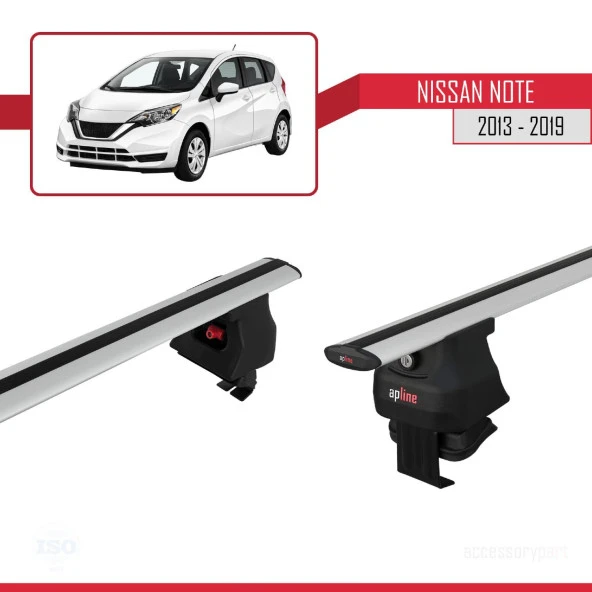 Nissan Note / Versa 2013-2019 Arası ile uyumlu ACE-4 Ara Atkı Tavan Barı GRİ - Resim 2