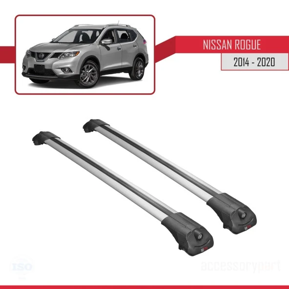 Nissan Rogue 2014-2020 Arası ile uyumlu ACE-1 Ara Atkı Tavan Barı GRİ - Resim 2