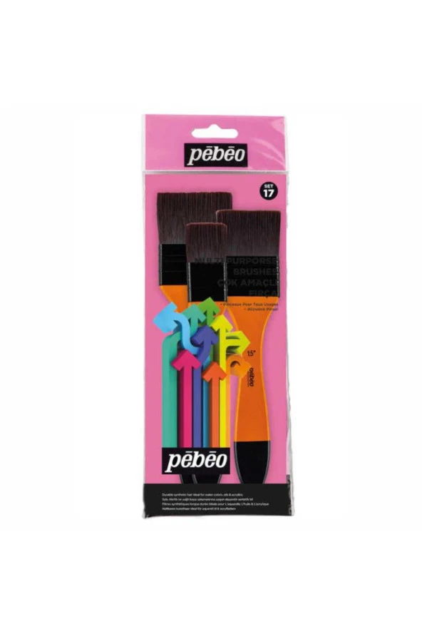 Pebeo Fırça Seti Set-17 Zemin Fırça Seti Sentetik 3'lü ürün görseli 1