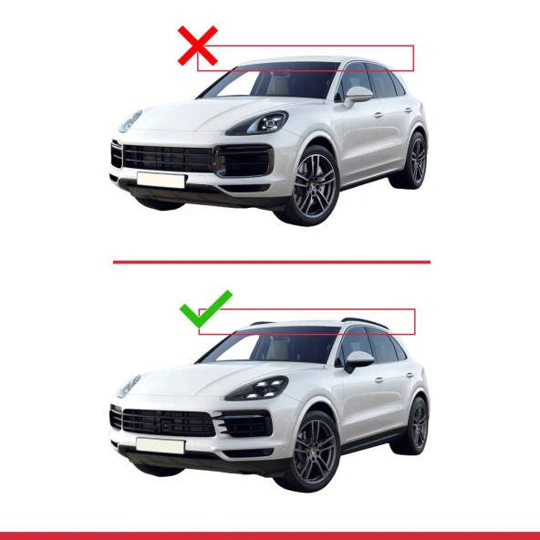 Porsche Cayenne (9YA/9YB) 2018 ve Sonrası ile uyumlu ACE-2 Ara Atkı Tavan Barı Gri - Resim 3