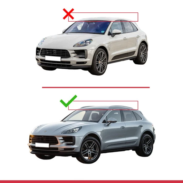 Porsche MACAN 2014 ve Sonrası ile uyumlu ACE-2 Ara Atkı Tavan Barı SİYAH - Resim 2