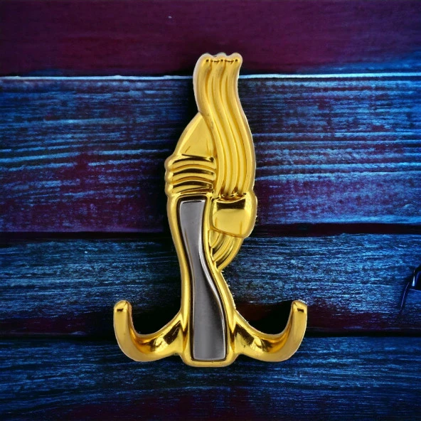 Portmanto Askı Metal Vestiyer Duvar Dolap Elbise Askısı Gold Mobilya Kapı Askılığı Aparatı - 2
