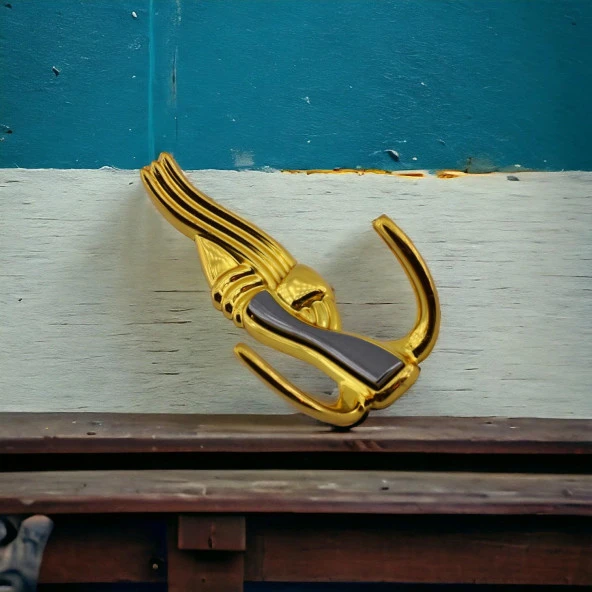 Portmanto Askı Metal Vestiyer Duvar Dolap Elbise Askısı Gold Mobilya Kapı Askılığı Aparatı - 3