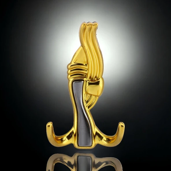 Portmanto Askı Metal Vestiyer Duvar Dolap Elbise Askısı Gold Mobilya Kapı Askılığı Aparatı - 5