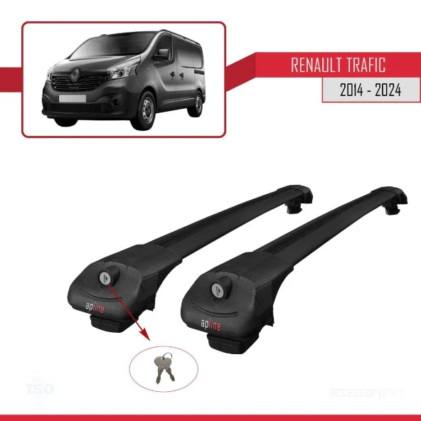 Renault Trafic 2014 ve Sonrası ile uyumlu ACE-1 Ara Atkı Tavan Barı SİYAH - Resim 4
