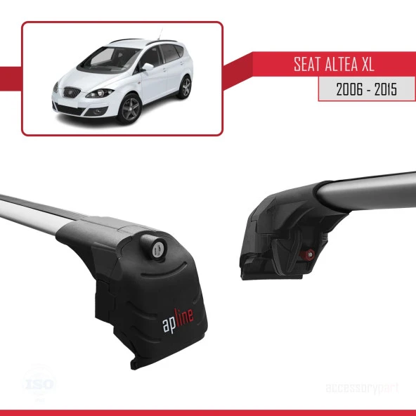 Seat Altea XL 2006-2015 Arası ile uyumlu ACE-2 Ara Atkı Tavan Barı GRİ - Resim 4