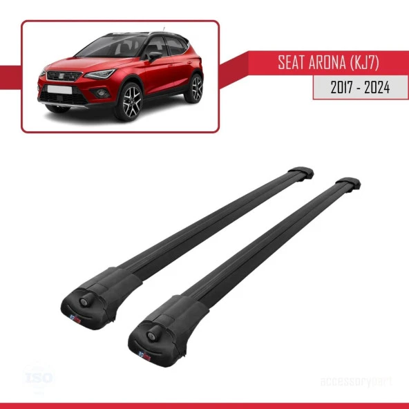 Seat Arona (KJ7) 2017 ve Sonrası ile uyumlu ACE-1 Ara Atkı Tavan Barı SİYAH - Resim 3