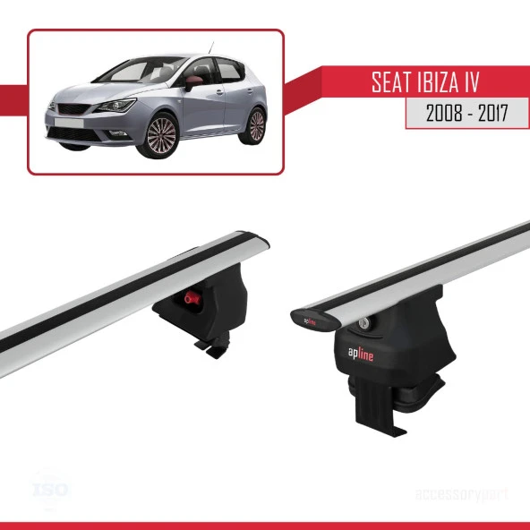 Seat Ibiza IV 2008-2017 Arası ile uyumlu ACE-4 Ara Atkı Tavan Barı GRİ - Resim 2