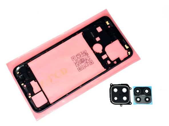 Tkgz Oppo A15 A15S Full KASA Arka Pil Kapağı (TAMİR SETİ) SİYAH - 3