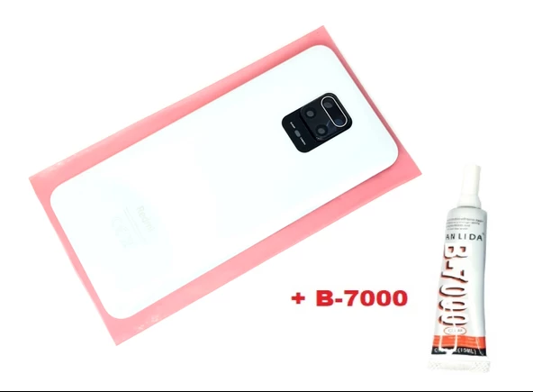 Xiaomi Redmi NOTE 9 PRO Arka Kapak Batarya Kapağı (LENSLİ CAM) (B-7000) BEYAZ