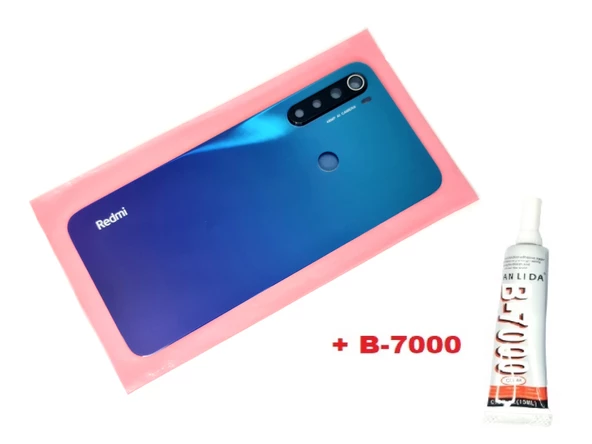 Xiaomi Redmi NOTE 8 Arka Kapak Batarya Kapağı (LENSLİ CAM) (B-7000) MAVİ