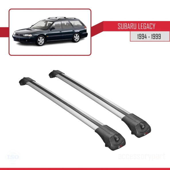 Subaru Legacy 1994-1999 Arası ile uyumlu ACE-1 Ara Atkı Tavan Barı GRİ - Resim 3