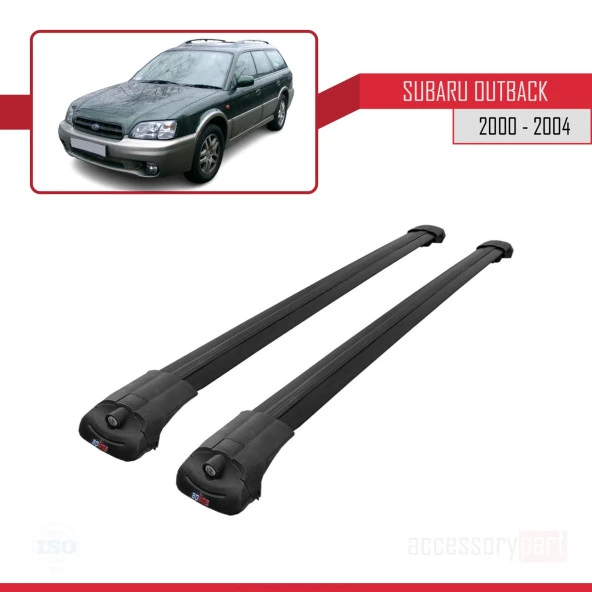 Subaru Outback 2000-2004 Arası ile uyumlu ACE-1 Ara Atkı Tavan Barı SİYAH - Resim 3