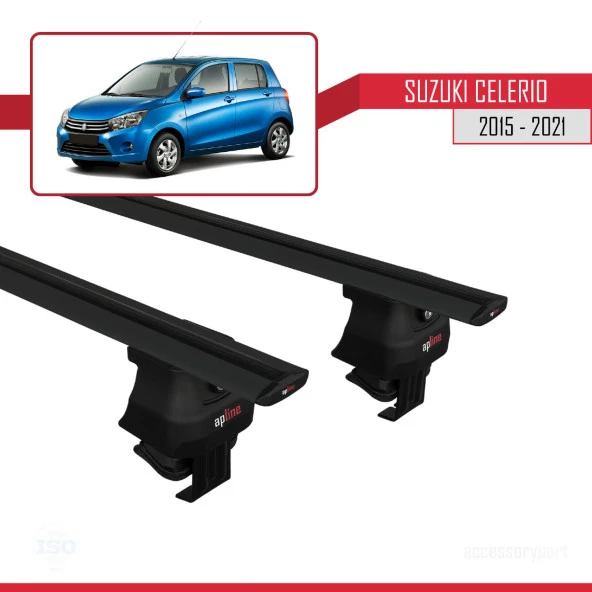 Suzuki Celerio 2015-2021 Arası ile uyumlu ACE-4 Ara Atkı Tavan Barı SİYAH - Resim 2