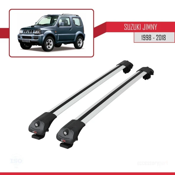Suzuki Jimny 1998-2018 Arası ile uyumlu ACE-1 Ara Atkı Tavan Barı GRİ - Resim 3