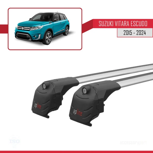 Suzuki Vitara / Escudo (LY) 2015 ve Sonrası ile uyumlu ACE-2 Ara Atkı Tavan Barı GRİ - Resim 4
