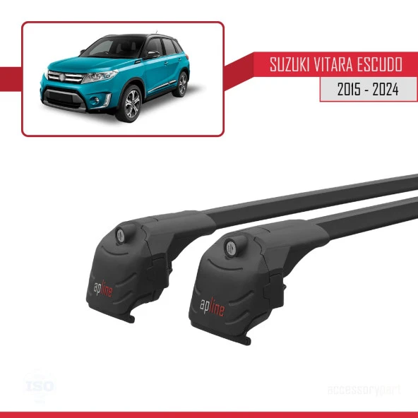 Suzuki Vitara / Escudo (LY) 2015 ve Sonrası ile uyumlu ACE-2 Ara Atkı Tavan Barı SİYAH - 3