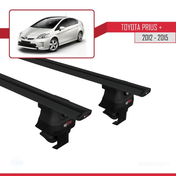 Toyota Prius + 2012-2015 Arası ile uyumlu ACE-4 Ara Atkı Tavan Barı SİYAH - Resim 4