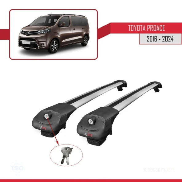 Toyota Proace 2016 ve Sonrası ile uyumlu ACE-1 Ara Atkı Tavan Barı GRİ - Resim 4