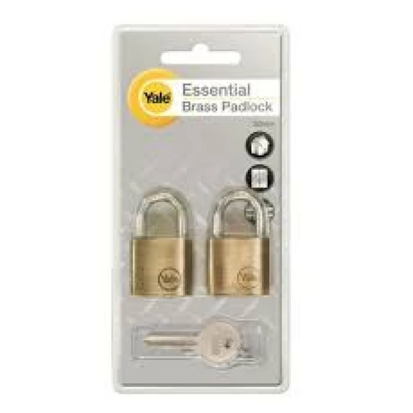 Yale 20 Mm Pirinç Asma Kilit 2 Li Set - Resim 2