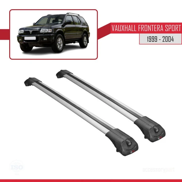 Vauxhall Frontera Sport 1999-2004 Arası ile uyumlu ACE-1 Ara Atkı Tavan Barı GRİ - Resim 3