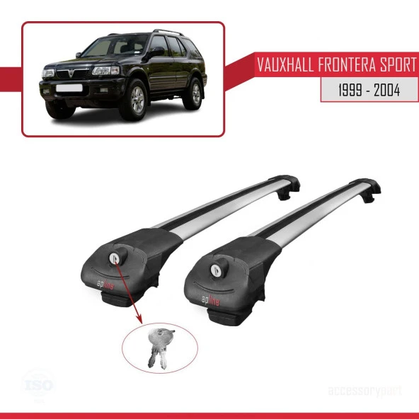 Vauxhall Frontera Sport 1999-2004 Arası ile uyumlu ACE-1 Ara Atkı Tavan Barı GRİ - Resim 4