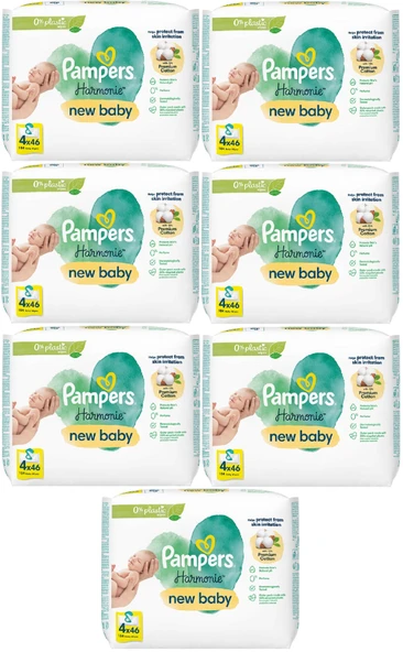 Prima Pampers Harmonie Islak Havlu Mendil Aqua Pure Yeni Doğan-New Baby (28 Li Set) (1288 Yaprak)