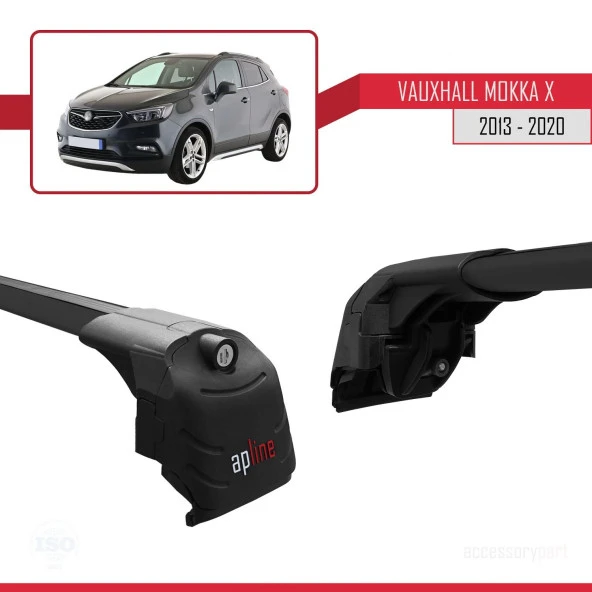Vauxhall MOKKA X 2013-2020 Arası ile uyumlu ACE-2 Ara Atkı Tavan Barı SİYAH - Resim 2