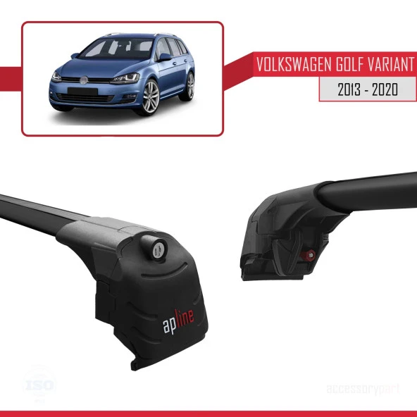 Volkswagen Golf VARIANT (MK7-5G) 2013-2020 Arası ile uyumlu ACE-2 Ara Atkı Tavan Barı SİYAH - 3