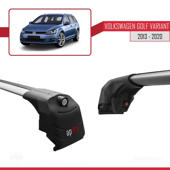 Volkswagen Golf VARIANT (MK7-5G) 2013-2020 Arası ile uyumlu ACE-2 Ara Atkı Tavan Barı GRİ - Resim 4