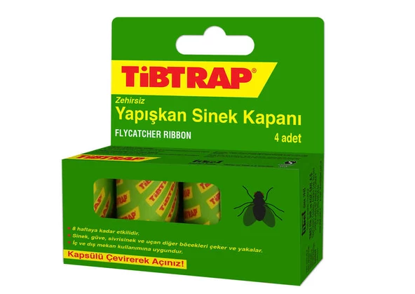 Tibtrap Yapışkan Sinek Kapanı 4 Lü