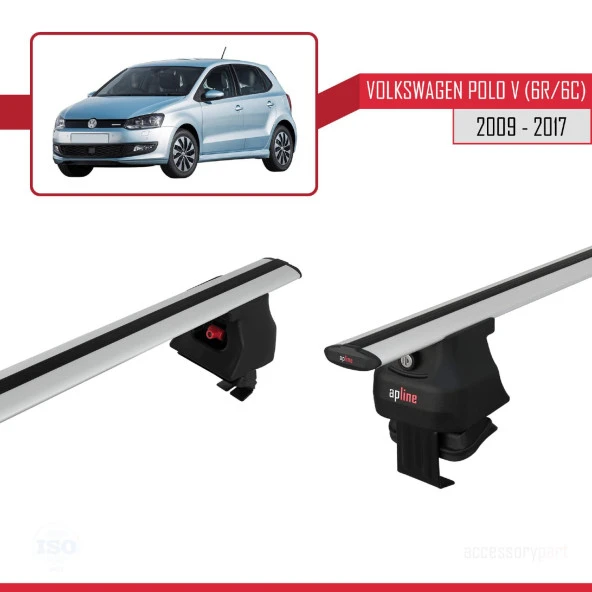 Volkswagen Polo V (6R/6C) 2009-2017 Arası ile uyumlu ACE-4 Ara Atkı Tavan Barı GRİ - Resim 3