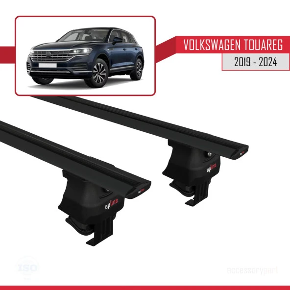 Volkswagen Touareg III (CR) 2019 ve Sonrası ile uyumlu ACE-4 Ara Atkı Tavan Barı SİYAH - Resim 4