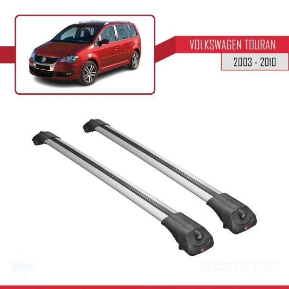 Volkswagen Touran 2003-2010 Arası ile uyumlu ACE-1 Ara Atkı Tavan Barı GRİ - Resim 3